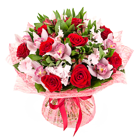 Купить букет из орхидей и роз с доставкой по Алтуду